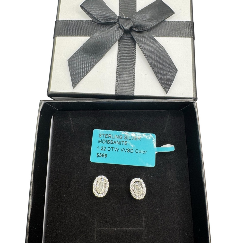 Sterling Silver Moissanite Earrings